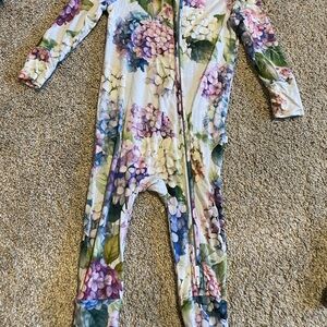 Posh Peanut Hydrangea Print Kids One Piece